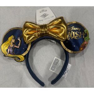 Disney Wish Cruise Line Rapunzel Pascal Minnie Ears Headband NWT